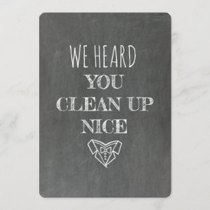 OFFICIELL   Chalkboard Funny Frieri Inbjudningar