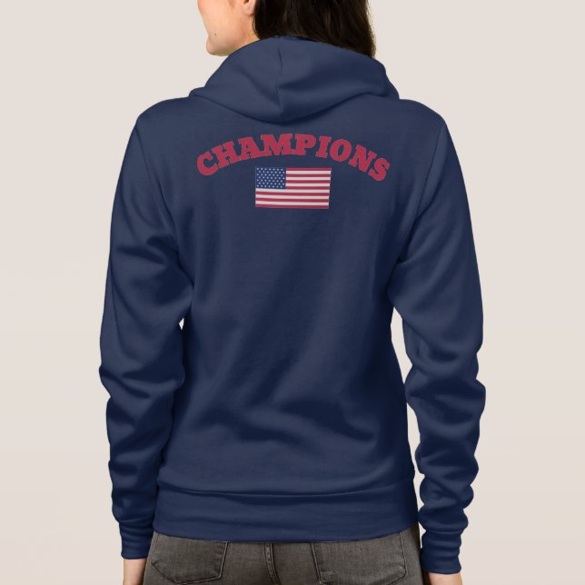 Officiell CHAMPIONS USA flagga sant Classic TTE T Shirt (Baksida)