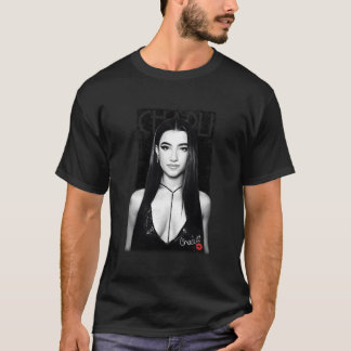 Officiell Charli D'Amelio Mörk Kiss T Shirt