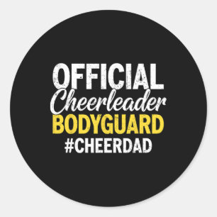 Officiell Cheerleader Livvakt Hashtag Glädjefader Runt Klistermärke
