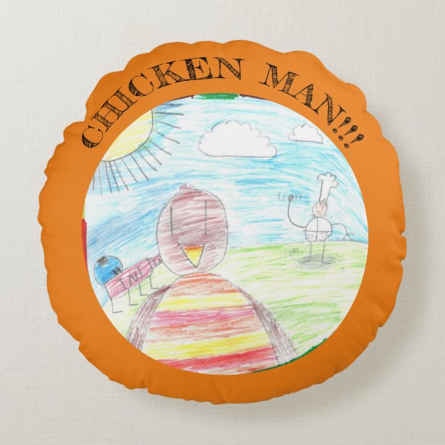 Officiell Chicken Man Tecknad Dekorativ kudde (Framsidan)