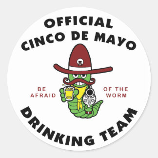 Officiell Cinco de Mayo Drinking Team Runt Klistermärke