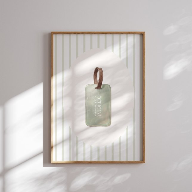 Officiell Clubbmedlem Golf Namnskylt Väggkonst (Skapare uppladdad)