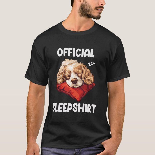 Officiell Cocker Spain Sleepshirt Cute Hund älskar T Shirt (Framsida)