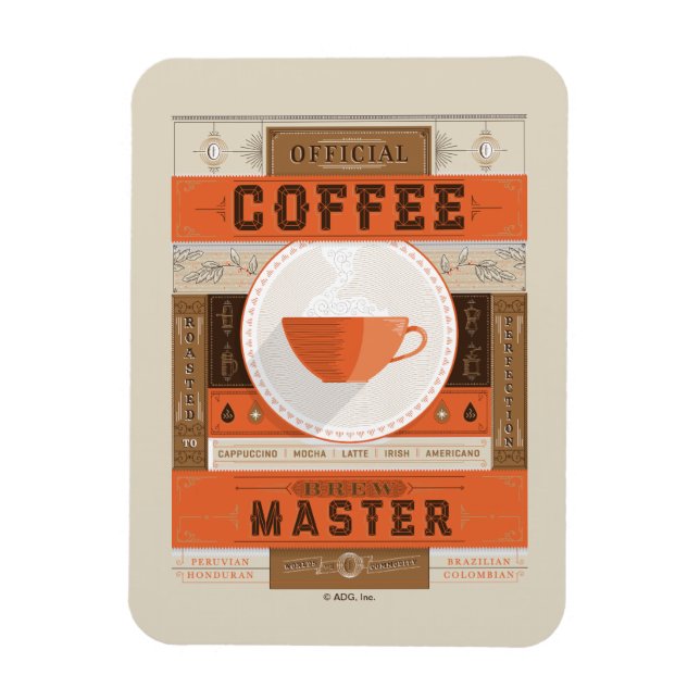 Officiell Coffee Brew Master Magnet (Vertikal)