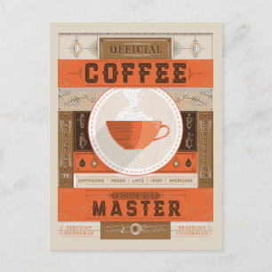 Officiell Coffee Brew Master Vykort