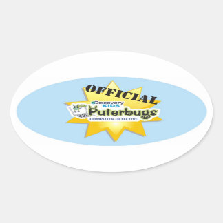 Officiell Computer Detektiv Sticker Ovalt Klistermärke