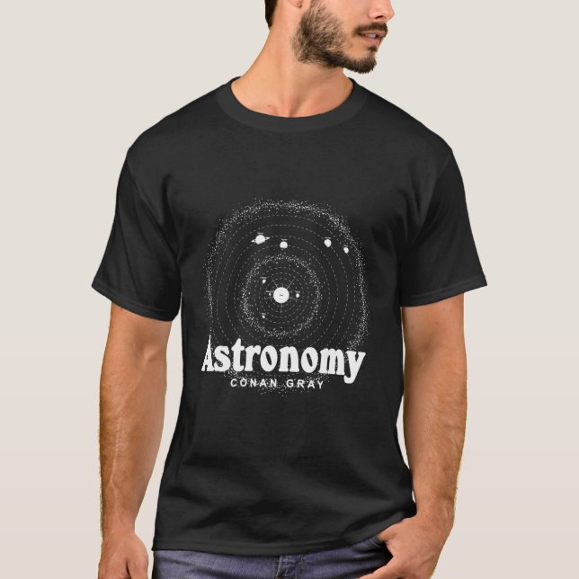 Officiell Conan Grått Astronomy T Shirt (Framsida)