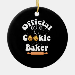 Officiell Cookie Bagare Cookie Älskare Jul Julgransprydnad Keramik