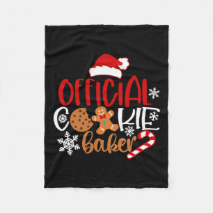 Officiell cookie baker snöflingor Santa christmas Fleecefilt