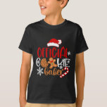 Officiell cookie baker snöflingor Santa christmas  T Shirt<br><div class="desc">Officiell cookie baker snöflingor Santa christmas pajama julafton</div>
