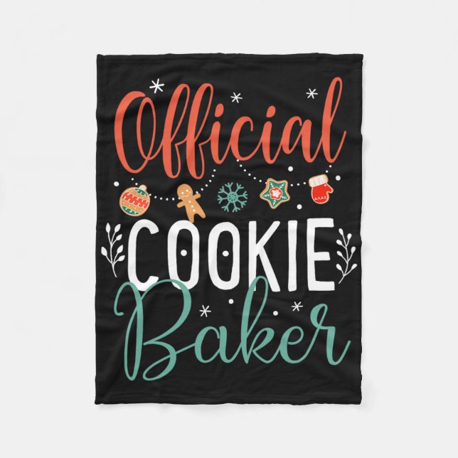 Officiell Cookie Byker Rolig Jul Par Matchning Fleecefilt (Framsidan)