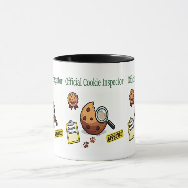 Officiell Cookie Inspector-mugg – Rollig kaffekopp (Center)