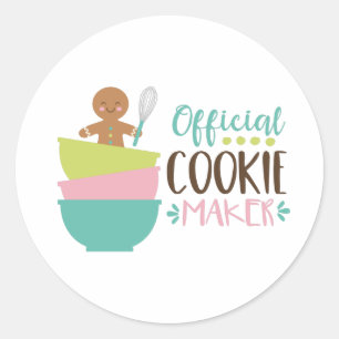 Officiell Cookie Maker Runt Klistermärke