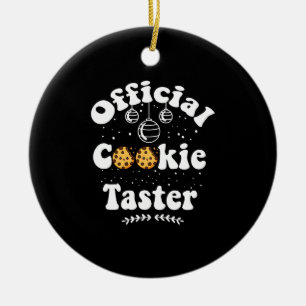 Officiell Cookie Taster Cookie Älskare jul Julgransprydnad Keramik