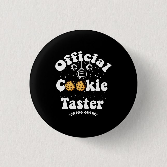 Officiell Cookie Taster Cookie Älskare jul Knapp (Framsida)
