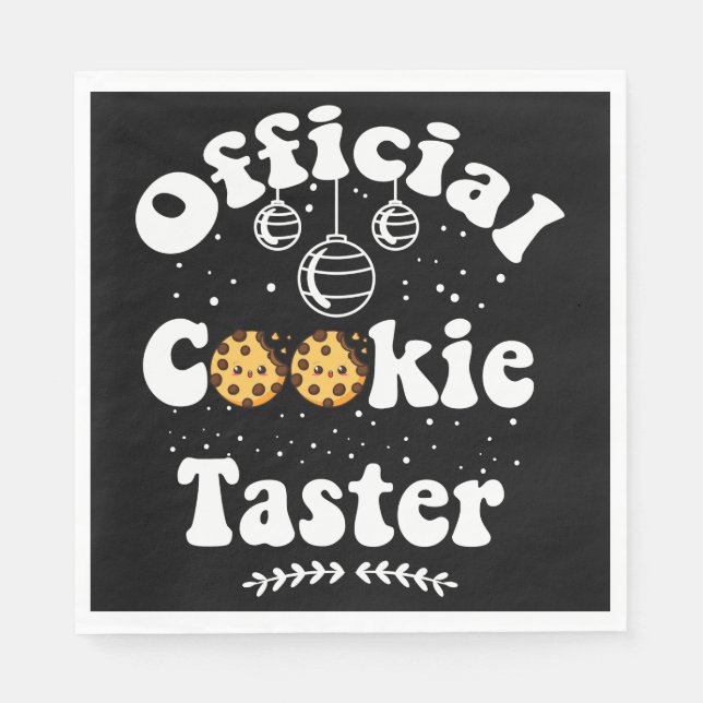 Officiell Cookie Taster Cookie Älskare jul Pappersservett (Framsidan)