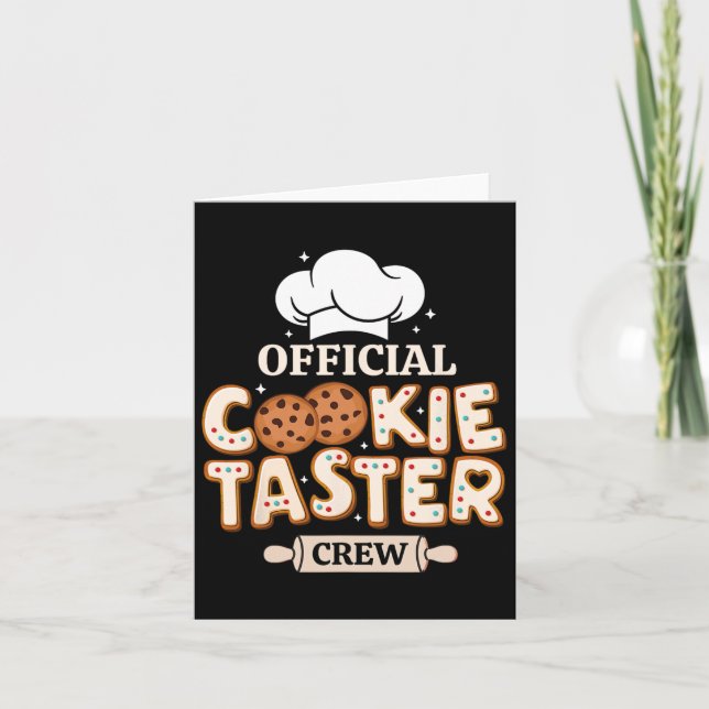 Officiell Cookie Taster Crew Rolig bakteam familj Kort (Framsida)