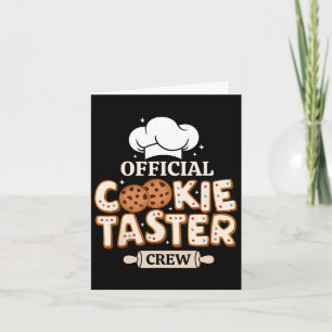 Officiell Cookie Taster Crew Rolig bakteam familj Kort