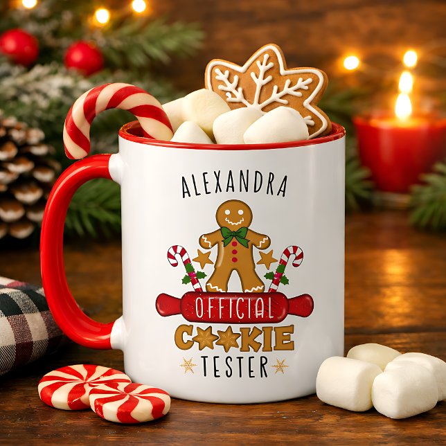 Officiell Cookie-testare Anpassat Namn Mugg (Skapare uppladdad)