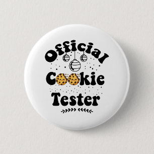 Officiell Cookie Tester Cookie Älskare Jul Knapp