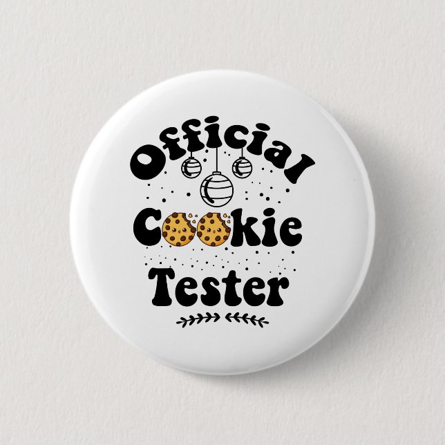 Officiell Cookie Tester Cookie Älskare Jul Knapp (Framsida)