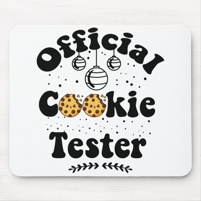 Officiell Cookie Tester Cookie Älskare jul Musmatta (Framsidan)