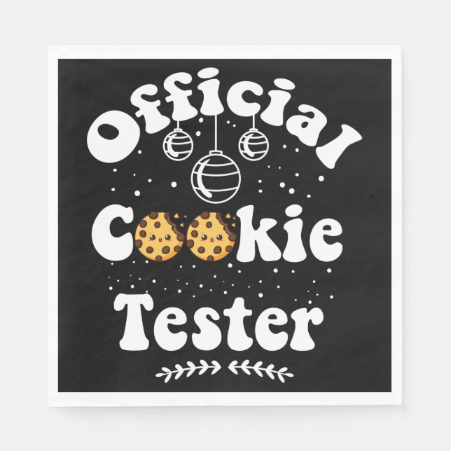 Officiell Cookie Tester Cookie Älskare jul Pappersservett (Framsidan)
