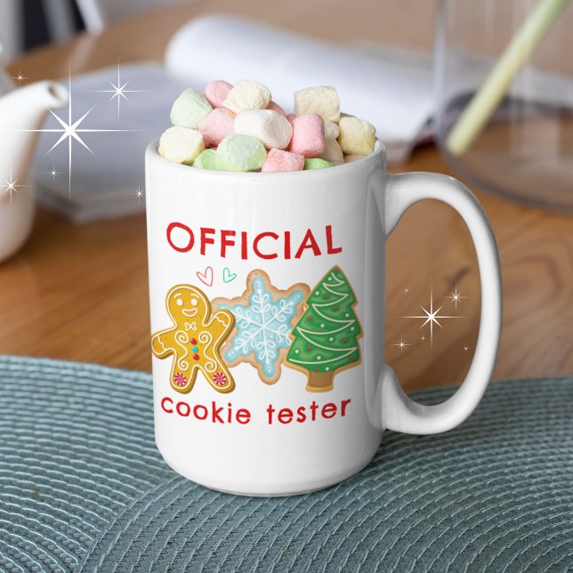 Officiell Cookie Tester Funny jul Kaffemugg (Yummy! Just yummy!)