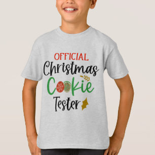 Officiell Cookie Tester Funny Småbarn jul T Shirt