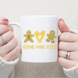 Officiell Cookie Tester Gingerbröd Cute-julen. Kaffemugg