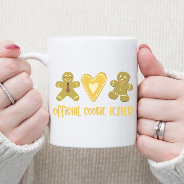 Officiell Cookie Tester Gingerbröd Cute-julen. Kaffemugg (Skapare uppladdad)