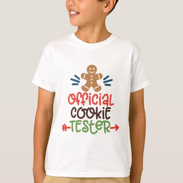 Officiell Cookie Tester Helgdag Småbarn Shirt T Shirt (Framsida)