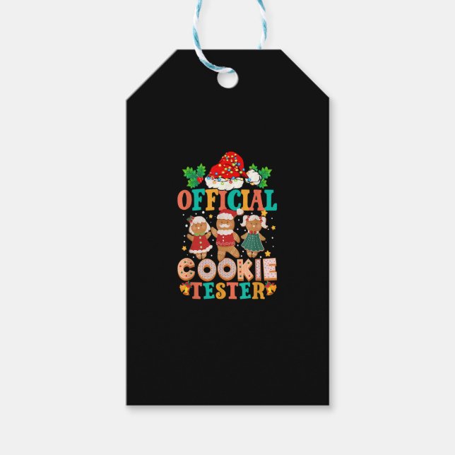 Officiell Cookie Tester-julklapp Ginge Presentetikett (Framsidan)