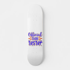 OFFICIELL COOKIE TESTER Lustig cookie party-gåva Mini Skateboard Bräda 18,5 Cm