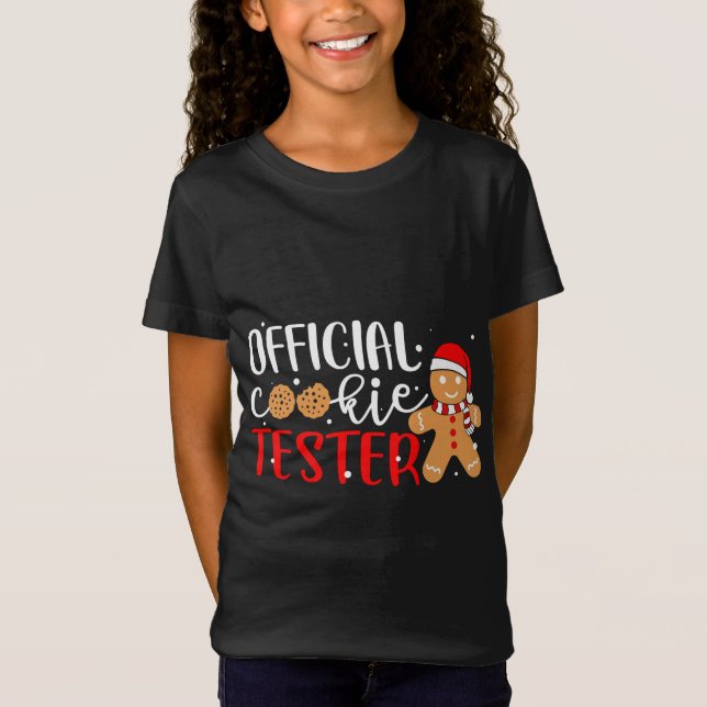 Officiell Cookie Tester Pepparkaksgubbe jul P T Shirt (Framsida)
