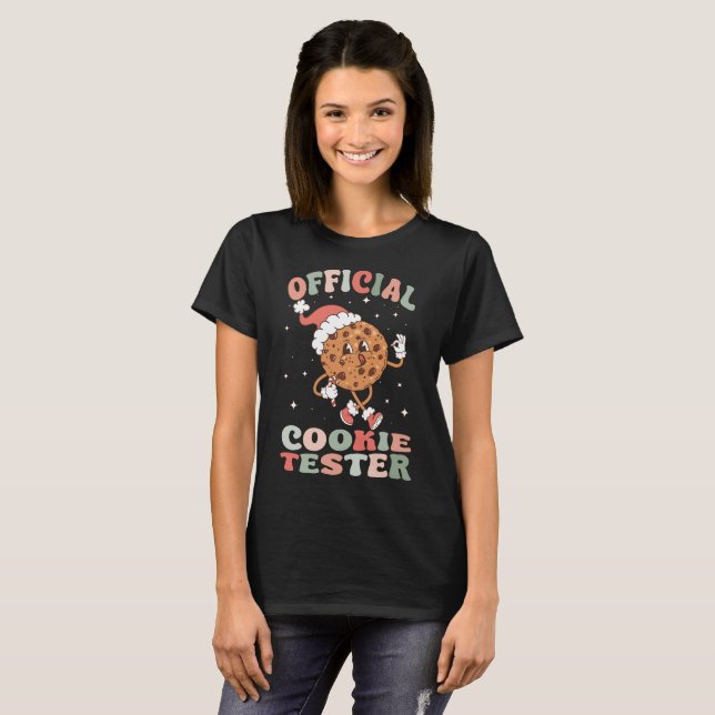 Officiell Cookie Tester Retro T Shirt (Hel framsida)