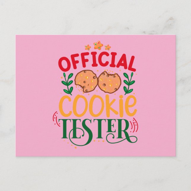 Officiell Cookie Tester Vykort (Framsida)