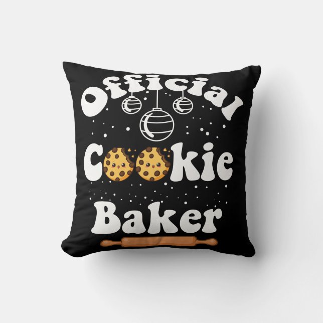 Officiell Cookiebagare Cookie Älskare Jul Kudde (Framsida)