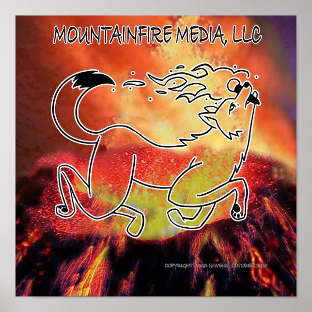 Officiell Coyote som leder över vulkandesign Poster (Framsidan)