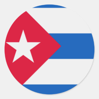 OFFICIELL CUBA FLAGGA CIRCULAR RUNT KLISTERMÄRKE