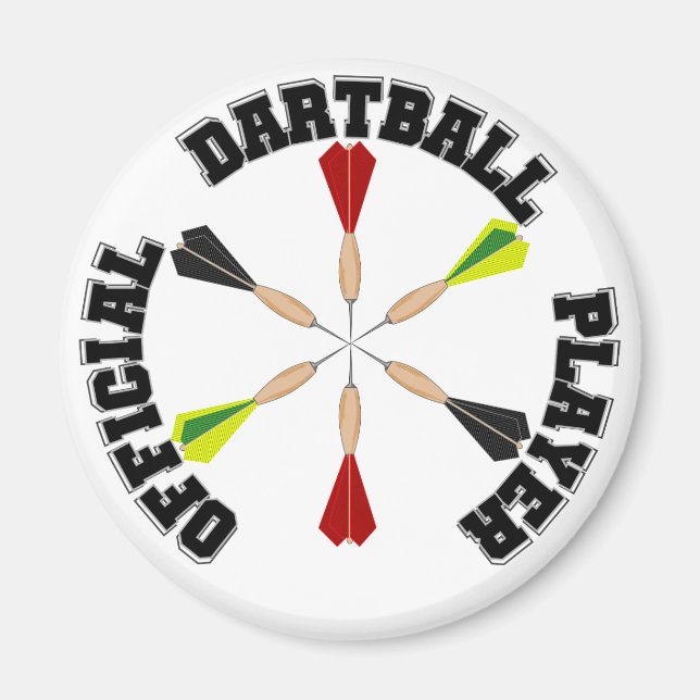 Officiell Dartball Player Magnet (Framsidan)