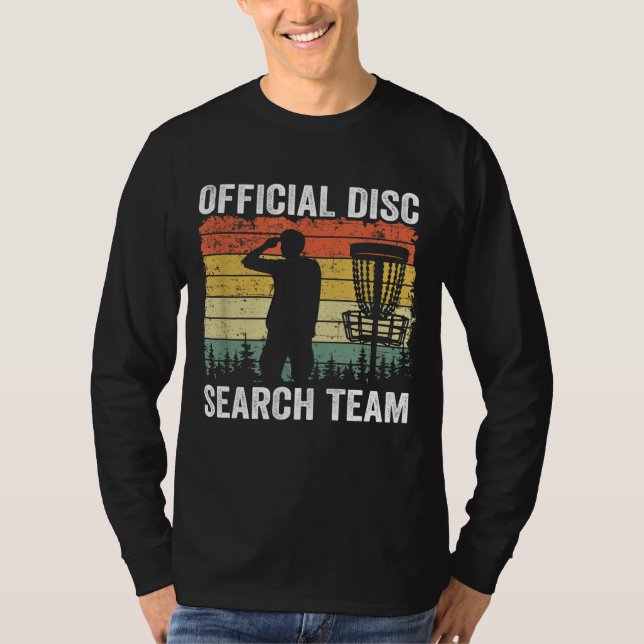 Officiell Disk Search Team Frisbee Golf Funny Disk T Shirt (Framsida)
