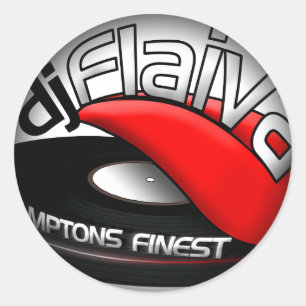 Officiell Dj Flaiva Sticker Runt Klistermärke