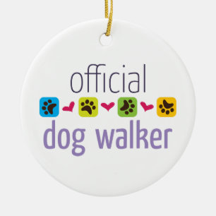 Officiell Dog Walker Julgransprydnad Keramik