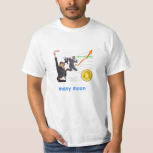 Officiell Dogecoin Dräkt mycket vinst, många moon. Tee Shirt