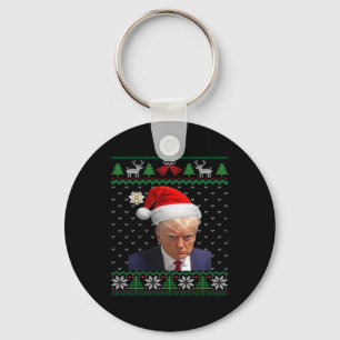 Officiell Donald Trump Mugg Shot Ugly jul Nyckelring