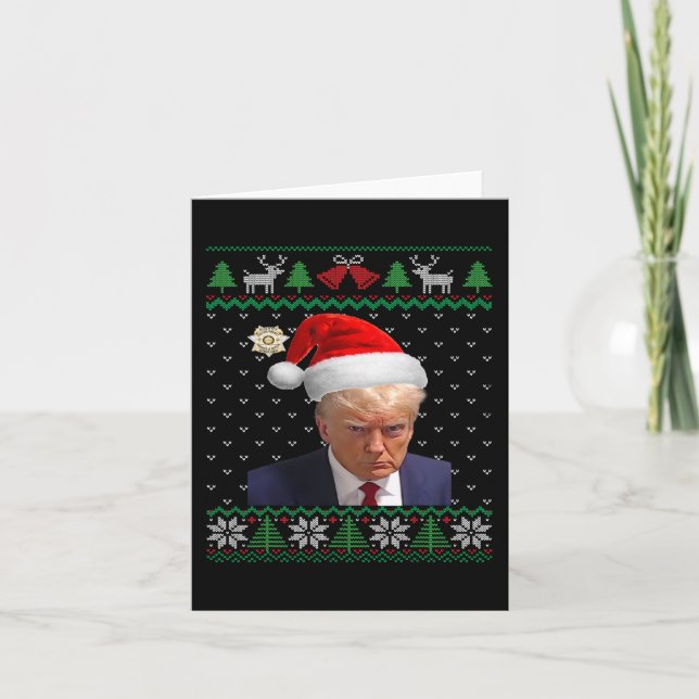 Officiell Donald Trump Mugg Ugly jul Kort (Framsida)