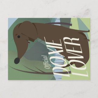 "Officiell Doxie Älskare" söt dachshund Vykort