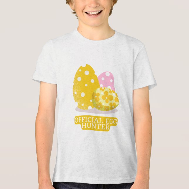 Officiell Egg Hunter | Roligt Påsk Tri-Blend T-Shi T Shirt (Framsida)